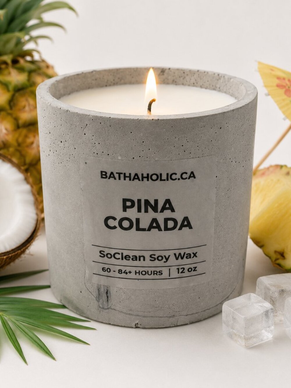 1 wick Pina Colada  | Soy Wax Scented Candle | Contemporary Modern Design